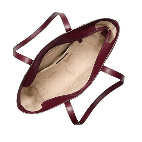 NWT Jet Set Medium Two-Tone Logo Tote Bag Oxblood Multi $448 NEW IN PACKAGING - Picture 4 of 5